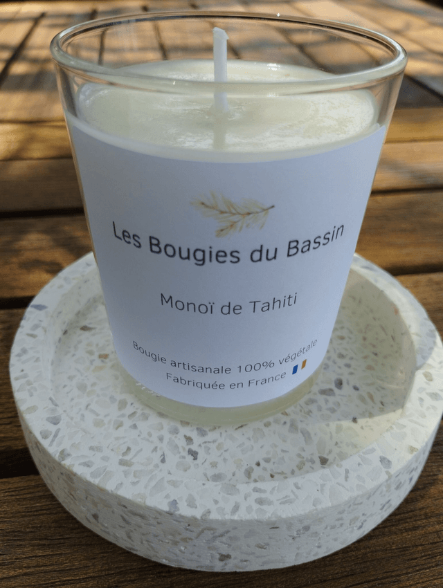 Monoï - Bougie artisanale - plus de 30 heures de combustion