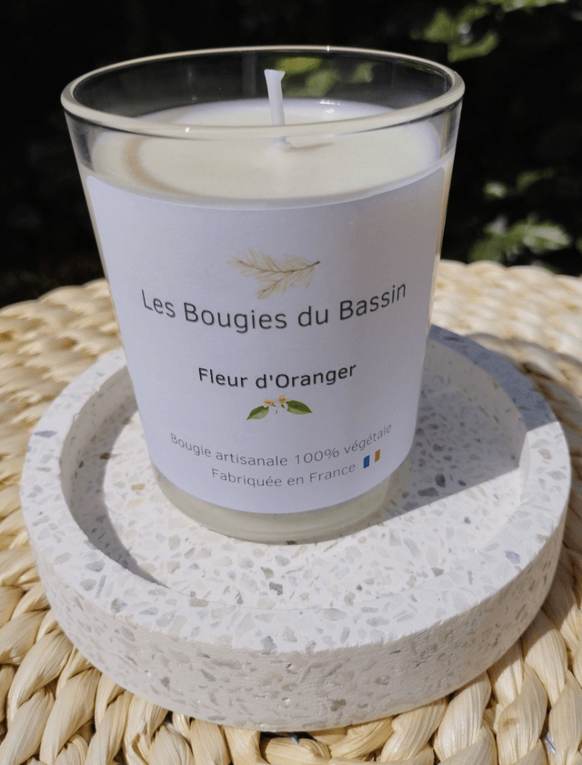 Fleur d'Oranger -Bougie artisanale - plus de 30 heures de combustion
